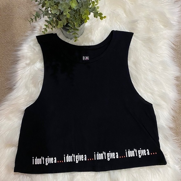 Fabletics X Demi Lovato: Graphic Workout Athletic Gym Cropped Top Tank Top Small - Picture 1 of 9